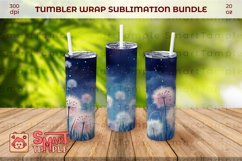 Dandelion 20oz tumbler, Dandelion drinkware, Dandelion wrap Product Image 1