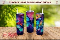 Butterfly tumbler wrap 20 oz, Alcohol Ink Tumbler Product Image 1