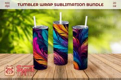 20 oz skinny tumbler sublimation png design, 3d tumbler wrap Product Image 1