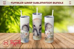 Elephant tumbler accessories, Elephant pattern sublimation Product Image 2