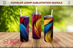 20 oz skinny tumbler sublimation png design, 3d tumbler wrap Product Image 2