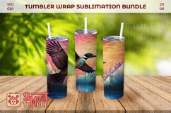 Loon tumbler accessories, Loon 20oz tumbler,Birds print wrap Product Image 2