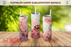 Ladybug print wraps, Ladybug 20oz tumbler, Ladybug 20oz wrap Product Image 2
