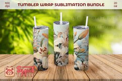 Lilies tumbler wrap, Lilies 20oz tumbler, Lilies themed wrap Product Image 2