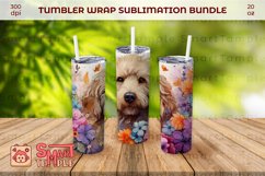 Doodle tumbler wrap, Doodle tumbler, Doodle dog wrap patter Product Image 2