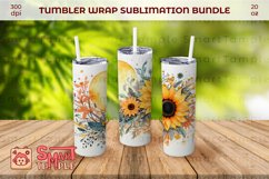 Sunflower print wraps, 20oz sunflower tumbler,Sunflower wrap Product Image 2