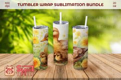 Duck family tumbler wrap, Duck pattern sublimation,Duck wrap Product Image 2