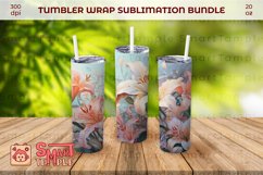 Lilies tumbler wrap, Lilies 20oz tumbler, Lilies themed wrap Product Image 3