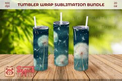 Dandelion 20oz tumbler, Dandelion drinkware, Dandelion wrap Product Image 3