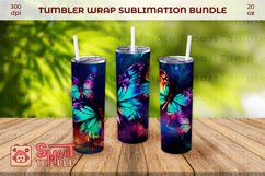 Butterfly tumbler wrap 20 oz, Alcohol Ink Tumbler Product Image 3
