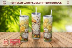 Duck family tumbler wrap, Duck pattern sublimation,Duck wrap Product Image 3