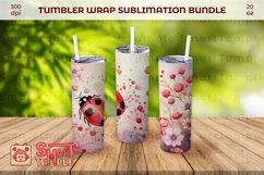 Ladybug print wraps, Ladybug 20oz tumbler, Ladybug 20oz wrap Product Image 3