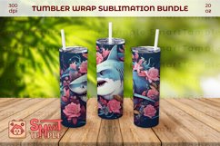 Shark pattern sublimation, Shark wraps for tumblers Product Image 3