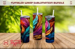 20 oz skinny tumbler sublimation png design, 3d tumbler wrap Product Image 3