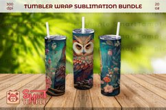 Owl tumbler accessories, Owl wraps for tumblers, Owl wrap Product Image 3