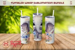 Elephant tumbler accessories, Elephant pattern sublimation Product Image 4