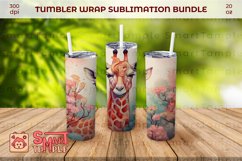Giraff tumbler wrap,Giraff wraps for tumblers, Giraff 20oz Product Image 4
