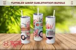 Truck pattern sublimation, Truck wraps for tumblers Product Image 4