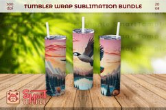 Loon tumbler accessories, Loon 20oz tumbler,Birds print wrap Product Image 4