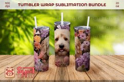 Doodle tumbler wrap, Doodle tumbler, Doodle dog wrap patter Product Image 4