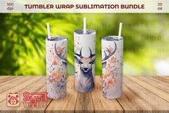 Deer pattern sublimation,Deer 20oz tumbler,Deer tumbler wrap Product Image 4