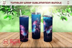 Butterfly tumbler wrap bundle, butterfly sublimation design Product Image 2
