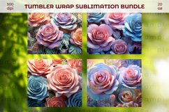 Roses wraps for tumblers,Flowers themed drinkware,Roses wrap Product Image 5