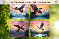 Loon tumbler accessories, Loon 20oz tumbler,Birds print wrap Product Image 5