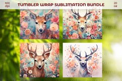 Deer pattern sublimation,Deer 20oz tumbler,Deer tumbler wrap Product Image 5