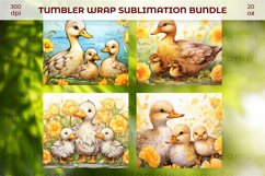 Duck family tumbler wrap, Duck pattern sublimation,Duck wrap Product Image 5