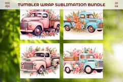 Truck pattern sublimation, Truck wraps for tumblers Product Image 5