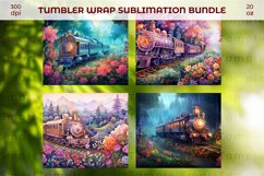 Train pattern sublimation, Train themed drinkware,Train wrap Product Image 5