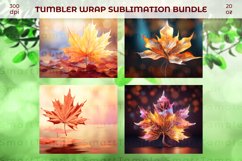 Leaf 20oz tumbler, Leaf wrap pattern, Leaf themed drinkware Product Image 5