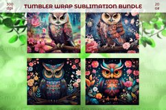 Owl 20oz tumbler, Owl themed drinkware, Owl dog wrap pattern Product Image 5
