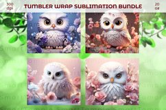 Snow owl 20oz tumbler, Owl tumbler accessories, Owl wrap Product Image 5