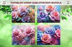 Roses 20oz tumbler,Roses pattern sublimation,Flowers tumbler Product Image 5