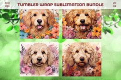 Doodle dog pattern sublimation, Dog 20oz tumbler, Dog wrap Product Image 5