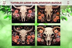 20oz bull skull wrap, Bull skull tumbler wrap Product Image 5