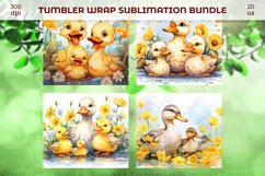 Duck pattern sublimation, Duck family tumbler wrap,Duck wrap Product Image 5