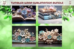 Books pattern sublimation, Books wrap pattern, Books tumbler Product Image 5