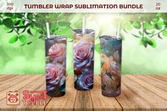 Roses 20oz tumbler,Roses pattern sublimation,Flowers tumbler Product Image 1