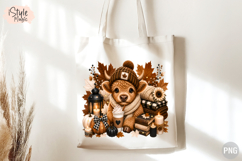 Fall Highland Cow PNG Pumpkin Spice T-Shirt Design Product Image 5