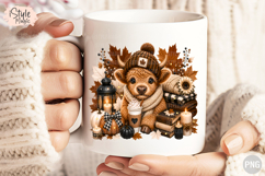Fall Highland Cow PNG Pumpkin Spice T-Shirt Design Product Image 6