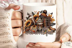 Just a girl who loves fall png shirt sublimation pumpkin png Product Image 3