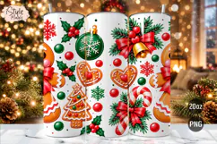 Gingerbread Coquette Christmas Tumbler Wrap PNG Product Image 2