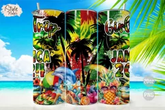Girls Trip JAMAICA 2024 Rasta Tumbler Wrap Sublimation PNG Product Image 2