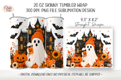 Haunted House Ghost Halloween 20oz Tumbler Wrap Product Image 2