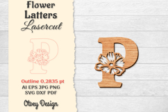 Flower Letters Alphabet Laser Cut File BUNDLES Product Image 17