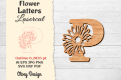 Flower Letters Alphabet Laser Cut File BUNDLES Product Image 17