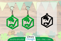 St Patrick&#039;s Day Earrings LaserCut File Product Image 1